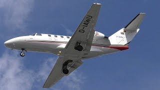 Sylt Air Cessna 525 CitationJet CJ1 DIAWU Approaching at Berlin Tegel Airport [upl. by Ilram]