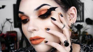 Bat Wing Eyeliner  🦇🦇🦇 Halloween Makeup Tutorial [upl. by Jenks]