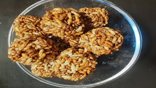 Murmura LadduMurmura Ladoo RecipePuffed Rice LadduMakar Sankranti Lai ke ladduPori UrundaiLai [upl. by Armallas]