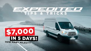 OTR Expediting 7000 in 5 days  Tips amp Tricks  Cargo Van  Transit  Sprinter Van  EXPEDITED [upl. by Fallon]