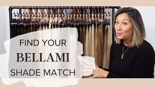 How to Find Your Color Match for BELLAMI Hair Extensions every shade swatched [upl. by Ahsekel]