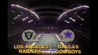 1983 Week 8 SNF  Raiders vs Cowboys [upl. by Akinad501]