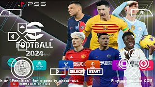 eFootball PES 2024 PPSSPP Camera Ps5 Android Update Transfer Winter Real Faces Best Graphics [upl. by Noswad]