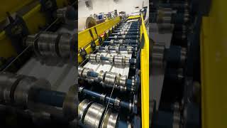 Rolling Galvalume PBRPanel metal roofing this AM rollformmachine rollform rollforming machine [upl. by Aihsein]