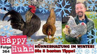 Hühner im Winter Die 5 besten Tipps von Heizen im Hühnerstall bis Fütterung HAPPY HUHN Folge 364 [upl. by Narda61]