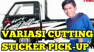 Variasi cutting stiker mobil pickup [upl. by Leinad]