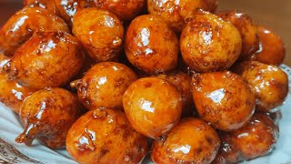 Luqaimat Arabic Dessert With Date Syrup  DELICIOUS and Tasty [upl. by Yearwood963]