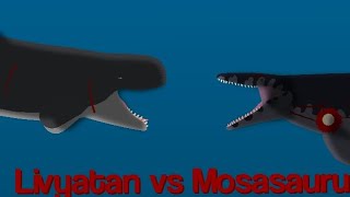 Livyatan vs MosasaurusStick Nodes Animation [upl. by Aliekat]