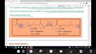 Experiment 10 Esterification  Preparation of Banana Oil [upl. by Lorac]