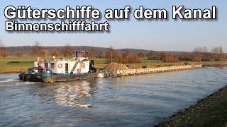 Güterschiffe auf dem Kanal  DortmundEms Kanal  Binnenschifffahrt  Riesenbeck [upl. by Rramaj]