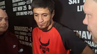 Shohjahon Ergashev about Subriel Matías Fight and his Workout [upl. by Leuqcar644]