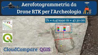 Aerofotogrammetria da Drone RTK per l’Archeologia cloudcompare qgis djimavic3 [upl. by Hallee876]