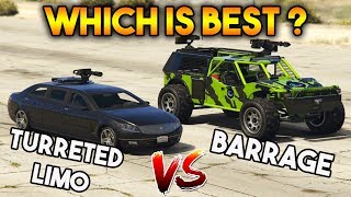 GTA 5 ONLINE  BARRAGE VS TURRETED LIMO WHICH IS BEST VEHICLE [upl. by Paresh]