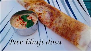 Pav Bhaji Dosa  pav bhaji dosa recipe  how to make pav bhaji masala dosa recipe [upl. by Mag]