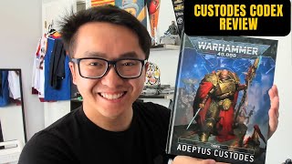 Warhammer 40K Adeptus Custodes 10th Edition Codex Book Review [upl. by Trocki]