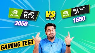 RTX 3050 Vs GTX 1650 Laptop Gaming Test 💻🎮  16GB RAM Vs 8GB RAM Laptop Gaming Test ⚡⚡⚡ [upl. by Hoffer366]