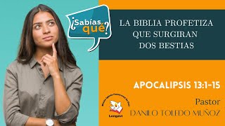 ¿SABIAS QUE LA BIBLIA PROFETIZA QUE SURGIRAN DOS BESTIAS  Pr Danilo Toledo Muñoz [upl. by Ciel199]