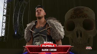 Roman Reigns Vs King Corbin Falls Count Anywhere  WWE Royal Rumble 2020 [upl. by Wurster849]