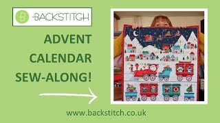 Sewing an Advent Calendar Panel SEWALONG Makower Santa Express Advent Calendar [upl. by Adnohsel]