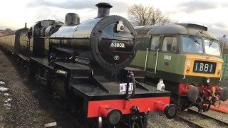 SampDJR 7F 280 Nos 5380853809 At Work During The West Somerset Railway Spring Gala 2016 [upl. by Butler262]