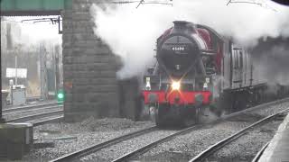 LMS Jubilee No 45699 Galatea The Winter Cumbrian Mountain Express 1Z45  27th Jan 2018 [upl. by Lebama]