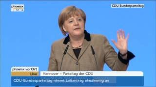 CDUBundesparteitag Schlussrede von Angela Merkel am 5122012 [upl. by Llehsal]