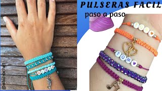 PULSERAS FÁCILES Y RÁPIDAS » Ep 31  pulseras de hilo  friendship bracelets ●💞 [upl. by Heidi]