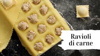 Come fare i ravioli di carne Ricetta facile e veloce [upl. by Irrac]