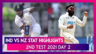 IND vs NZ Stat Highlights 2nd Test 2021 Day 2 Ajaz Patel Shines But India In Complete Control [upl. by Zsuedat]