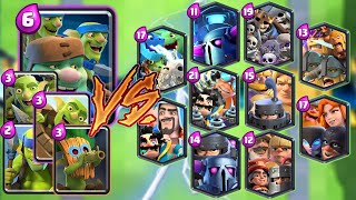 GOBLINS TEAM VS ALL TEAMS  Clash Royale Challenge [upl. by Jorrie]