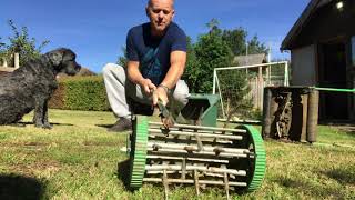 Autum Lawn Maintenance Scarify Aerate Mow Roll Seed amp Feed [upl. by Beitch]