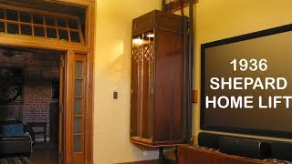 Amazing 1936 Shepard Home Lift elevator in a private residence [upl. by Almita]