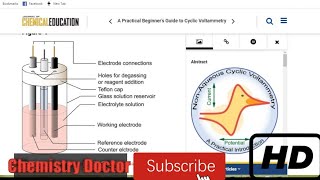 Complete Guide to Cyclic Voltammetry  Part 2  Beginners Tutorial [upl. by Enaoj]