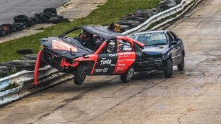 Banger Racing Angmering Oval Raceway  CB Contact  7th April 2019 [upl. by Ahsenaj706]