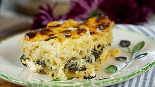 Vegetarian Pastitsio Greek Spinach amp Feta Pastitsio [upl. by Horatius387]