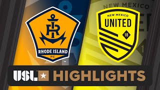 3162024  Rhode Island vs New Mexico United  Game Highlights [upl. by Fife595]