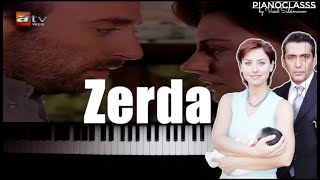 Kıraç  Zerda Taş Duvarlar Piano Tutorial [upl. by Acirtap374]