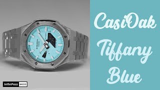 G Shock Tiffany  CasiOak New Tiffany Blue with Silver Case GA21001A custom make InfinPossMODcom [upl. by Iorio762]