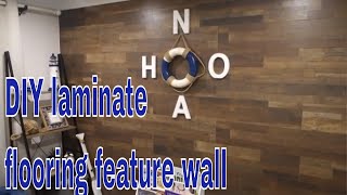 floorboard feature wall under 150  budget DIY interior design [upl. by Akihsay]