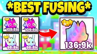 NEW BEST FUSING METHOD To Get FULL TEAM OF RAINBOW EXOTIC PETS In Pet Simulator 99 ROBLOX [upl. by Lirpa]