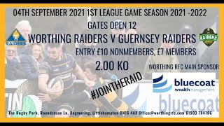 Worthing Raiders V Guernsey Raiders 040921 [upl. by Rimaj]