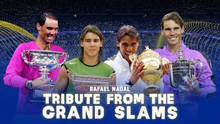 Rafael Nadal A Tribute from the Grand Slams [upl. by Nimar]