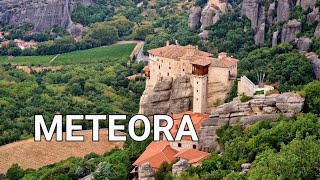 Meteora Monasteries Greece and Greek Relaxing Music Bouzouki Instrumental [upl. by Harsho]