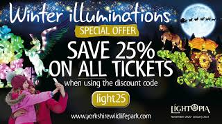 Winter Illuminations at Yorkshire Wildlife Park Special Offer [upl. by Kenji]