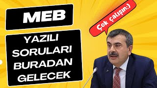 MEB SON DAKİKA  AÇIK UÇLU YAZILILAR BURADAN SORULACAK  meb yazılısınavsoruları [upl. by Aholah]