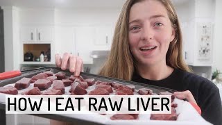 HOW I PREPARE amp EAT RAW LIVER [upl. by Adahsar571]