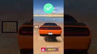 JUMP TEST  DODGE CHALLENGER SRT VS FORD MUSTANG GT  FORZA HORIZON 5  shorts [upl. by Shaper]