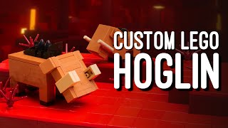 LEGO Minecraft Custom Hoglin Tutorial [upl. by Annovy]