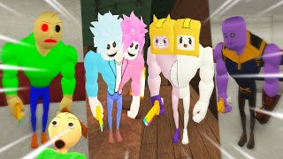 ROBLOX BAKON CH 10CH 9 NEW JUMPSCARES BALDI THANOS ZRAKE and LankyBox [upl. by Tonjes]