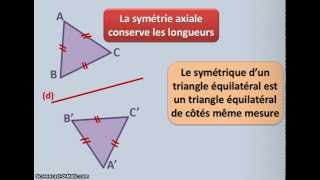 Symétrie axiale  Conservation des longueurs [upl. by Asilenna]